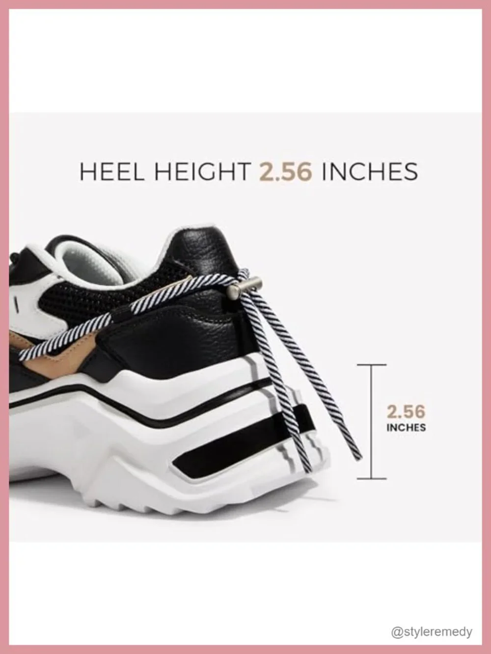 Women's Chunky Platform Dad Sneakers Lace-Up Walking Shoes Anti-Slip TPR